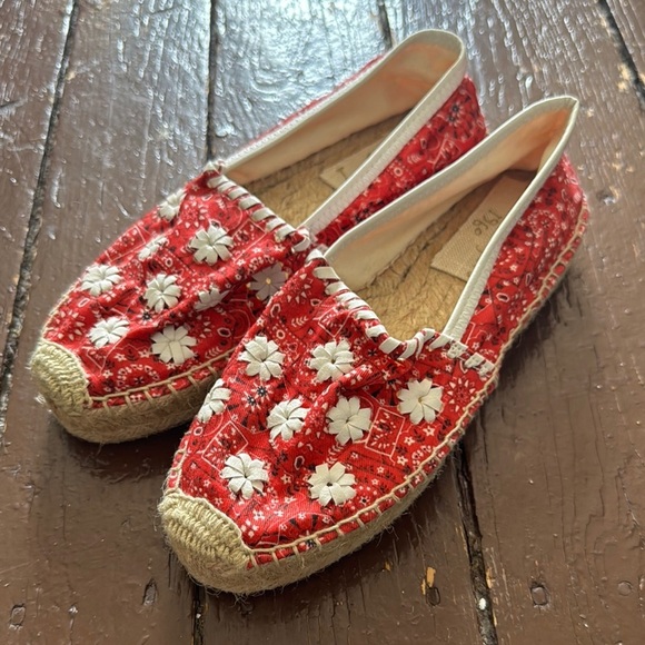 Jack Rogers 1960 picnic cotton woven espadrilles NWOT 6.5 - Picture 1 of 6